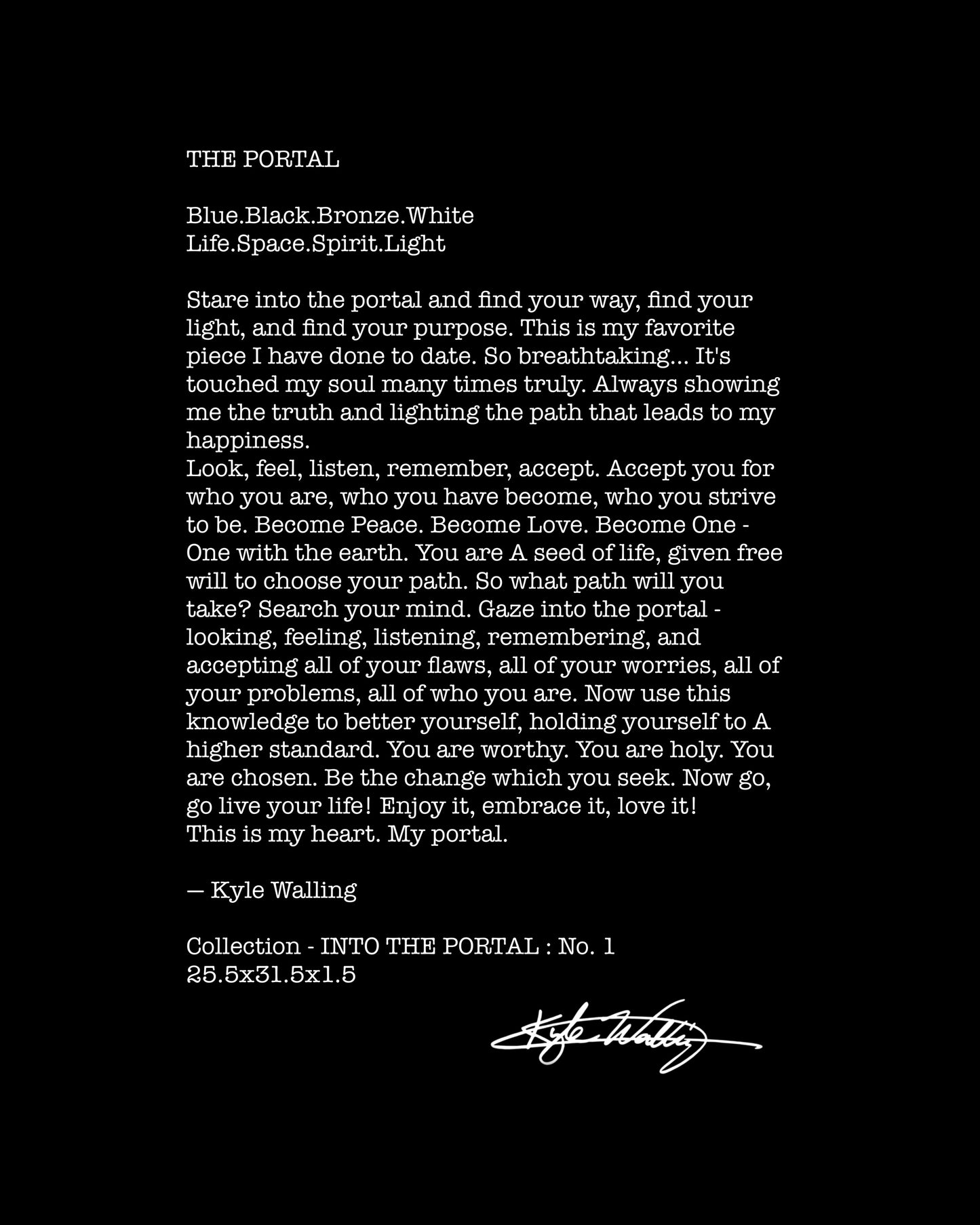 PRINT : NFT - THE PORTAL : POEM